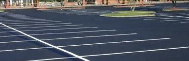 new pavement parking lot at Regency Plaza