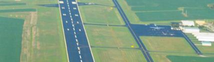 new pavement runway at airport