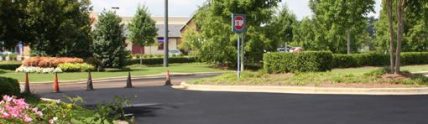 new pavement entrance at East Towne Shopping Center