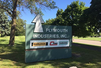 Plymouth Industries, INC sign