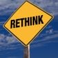 yellow re-think sign