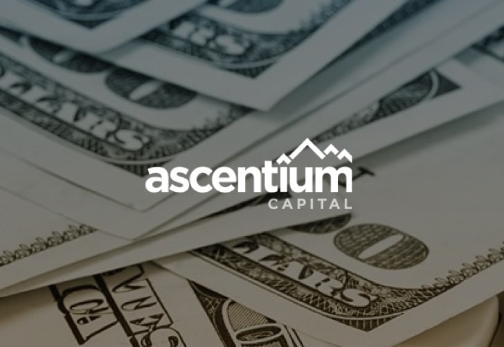 ascentium capital branding with dollar bills